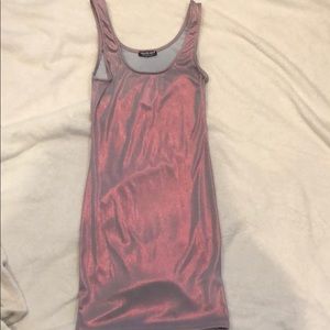 FASHION NOVA DUCILE FOIL DRESS ( BURGUNDY)